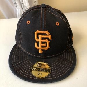 San Francisco Giants Cap Black size 7 1/4